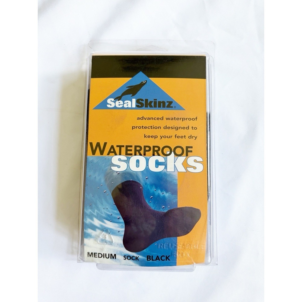 SealSkinz Waterproof All Season Mid Calf Medium 11"  Black Socks NEW